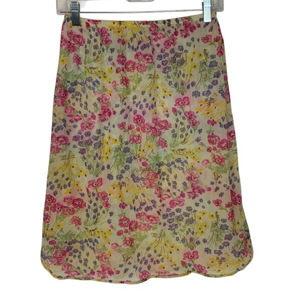 Vintage Vassarette Floral Half Slip Nylon Lingerie Skirt Size Large - Picture 1 of 5